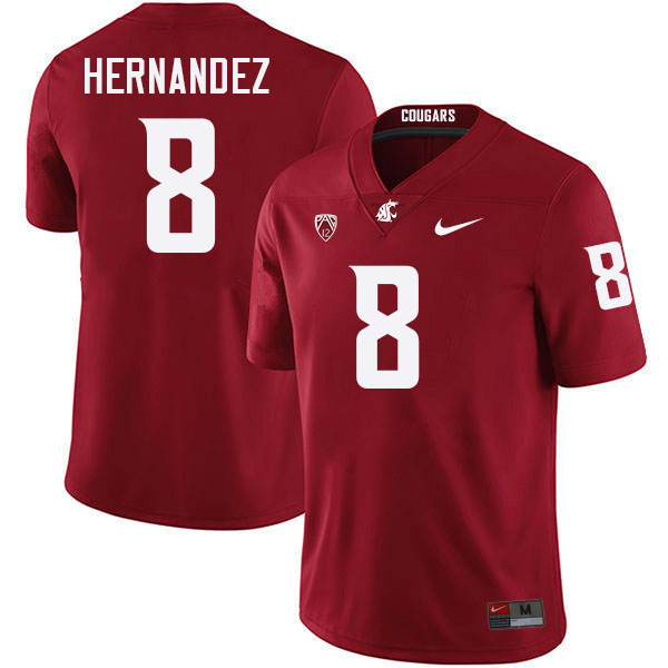 Carlos Hernandez WSU Cougars Jersey.Washington State Cougars #8 Carlos Hernandez Jersey Youth-Red